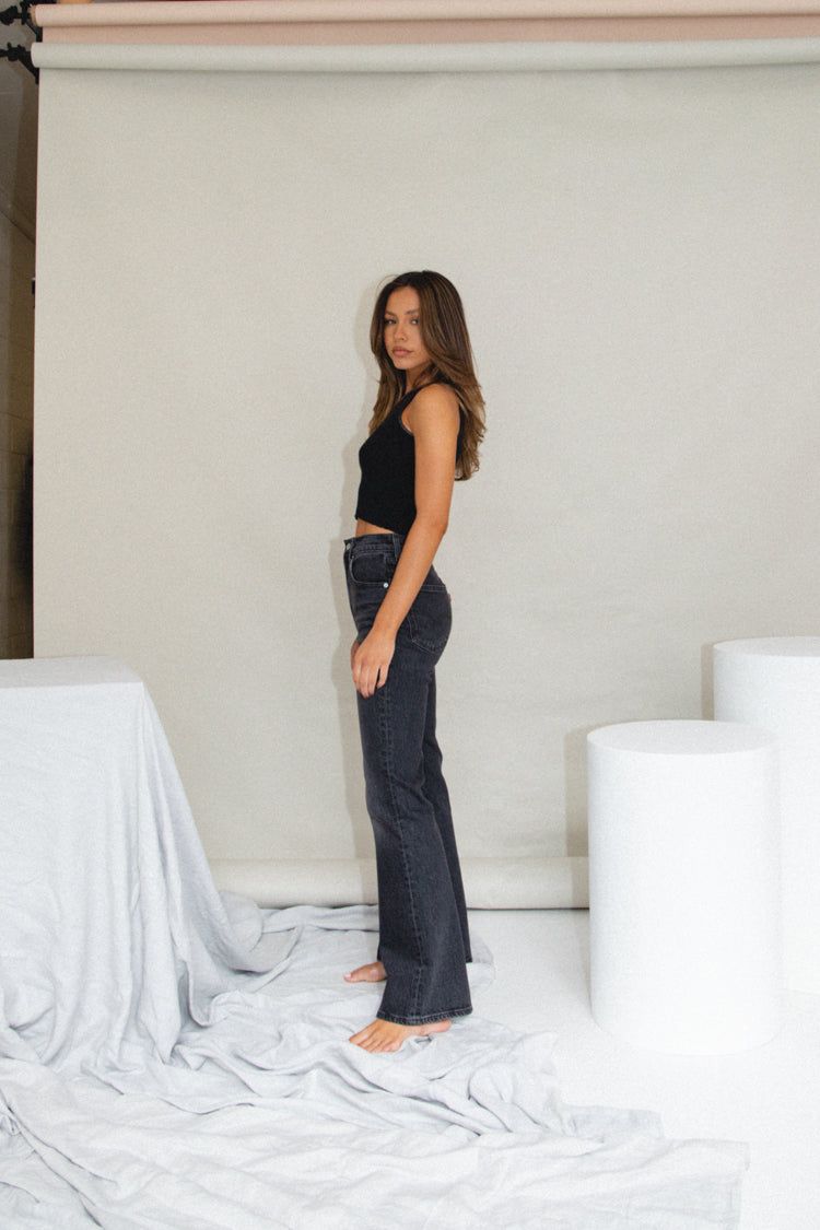 Levi's 70s High Flare Jeans // Black Wash sold by Verge Girl product image thumbnail 7