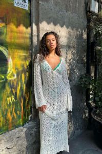 Beach To Bar Knit Maxi Dress White sold by Verge Girl