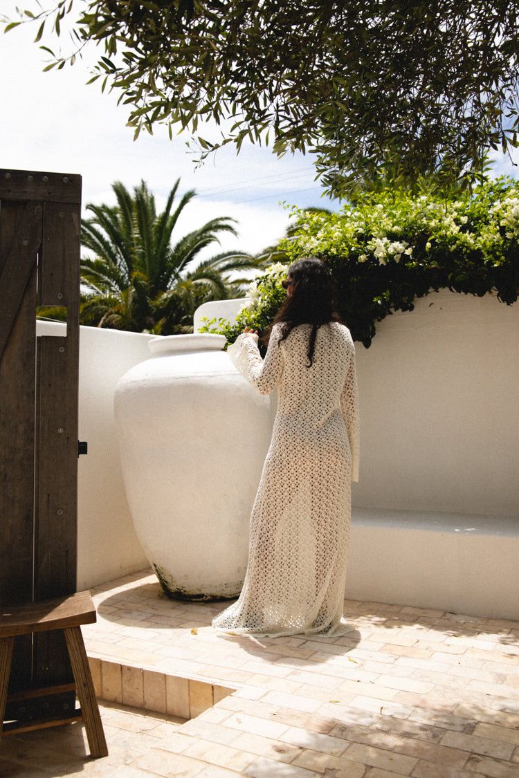 VRG GRL Beach To Bar Knit Maxi Dress // White sold by Verge Girl product image thumbnail 7