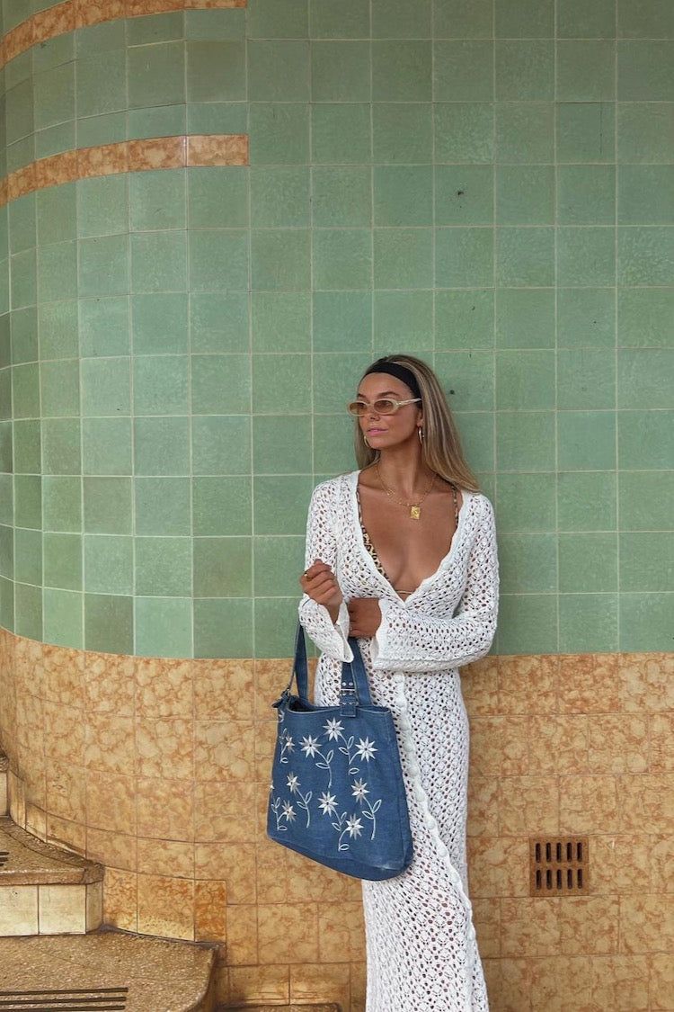VRG GRL Beach To Bar Knit Maxi Dress // White sold by Verge Girl product image thumbnail 8