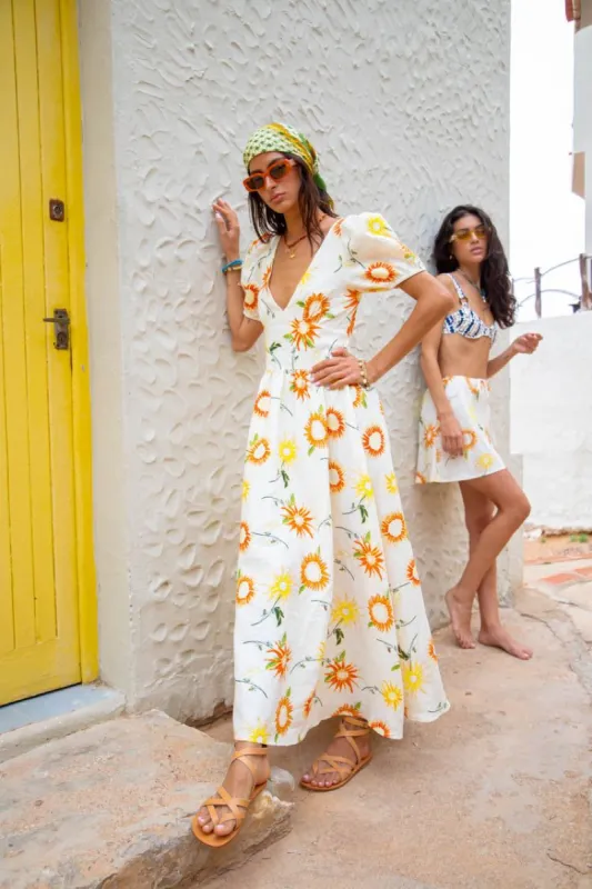 VRG GRL Paradiso Maxi Dress // Sunflower sold by Verge Girl