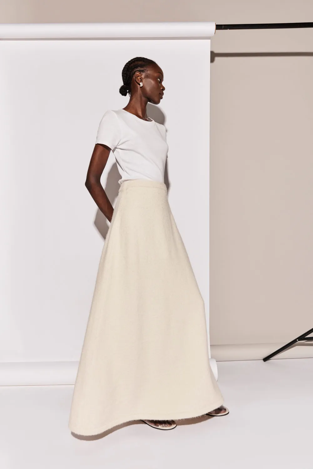 Lya Knit Maxi Skirt Cream sold by Verge Girl product image thumbnail 4