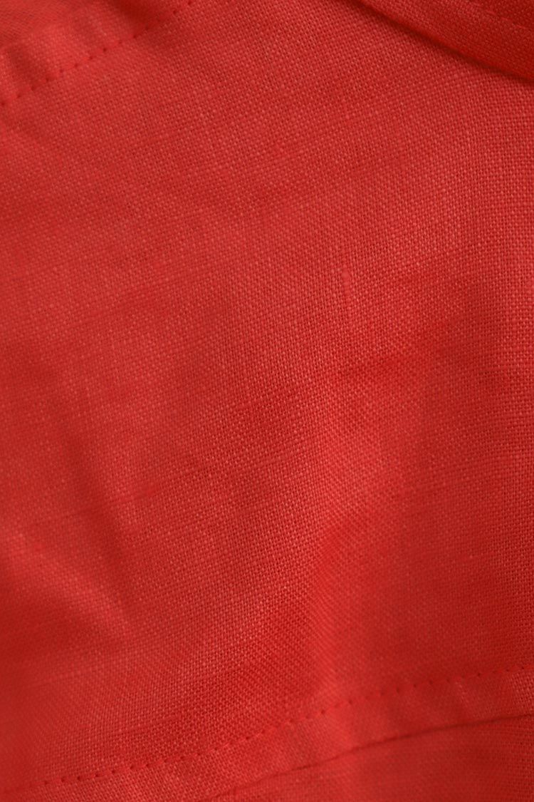 VRG GRL Capri Linen Button Front Shirt // Red sold by Verge Girl product image thumbnail 9