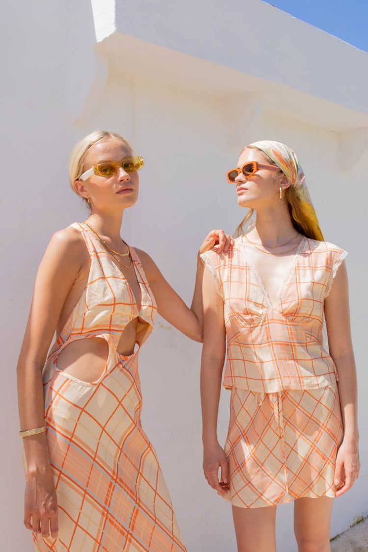 The Way To San Jose Bias Cut Mini Skirt Sorbet sold by Verge Girl product image thumbnail 2