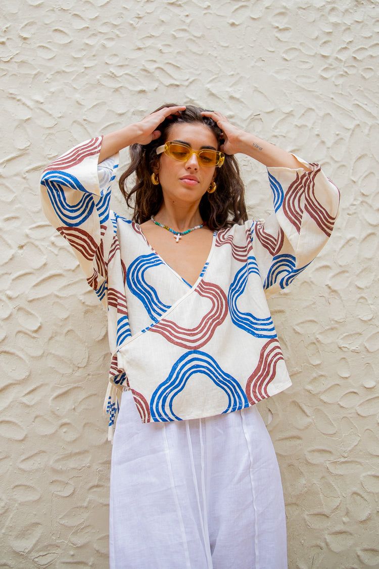 Mariella Tie Front Top Seville sold by Verge Girl product image thumbnail 3