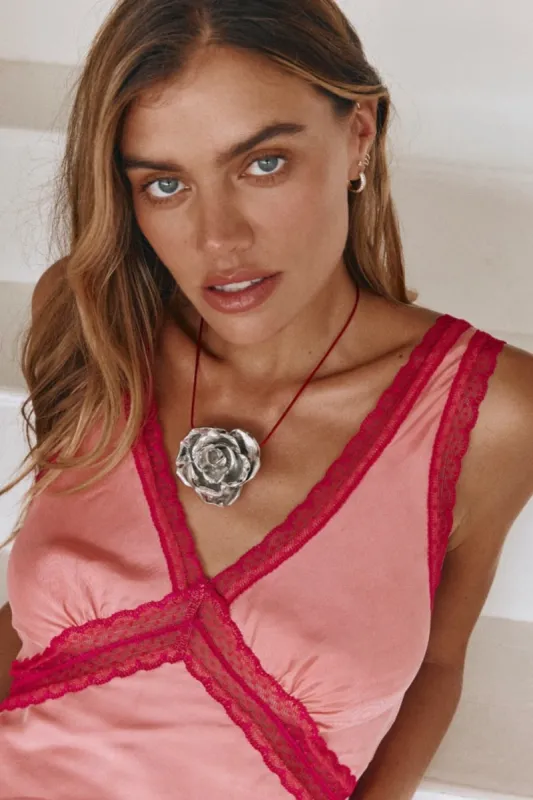 Pamela Necklace Rose sold by Verge Girl