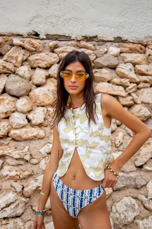 VRG GRL Celeste Linen Top // Tropic sold by Verge Girl