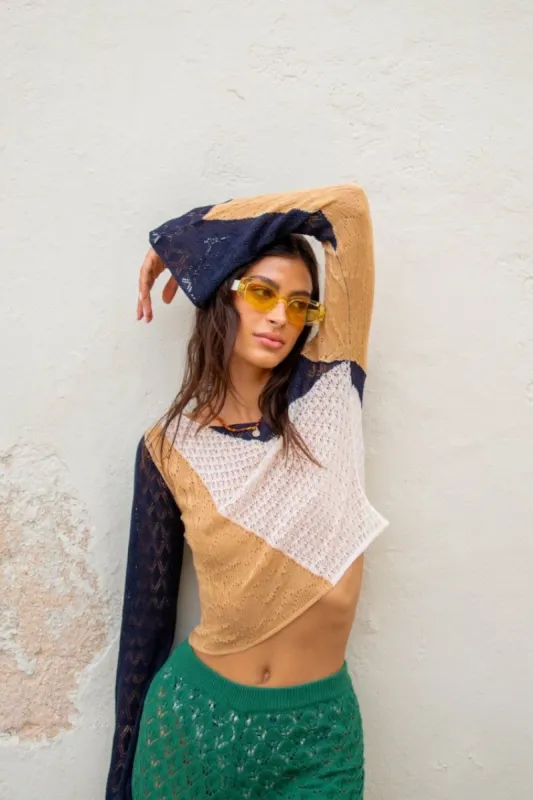 VRG GRL Take The Focus Knit Top // Natural sold by Verge Girl