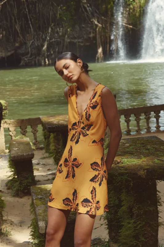 In Her Element Bias Cut Mini Dress Desflora sold by Verge Girl