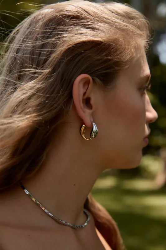 Etta Hoops Two Toned sold by Verge Girl