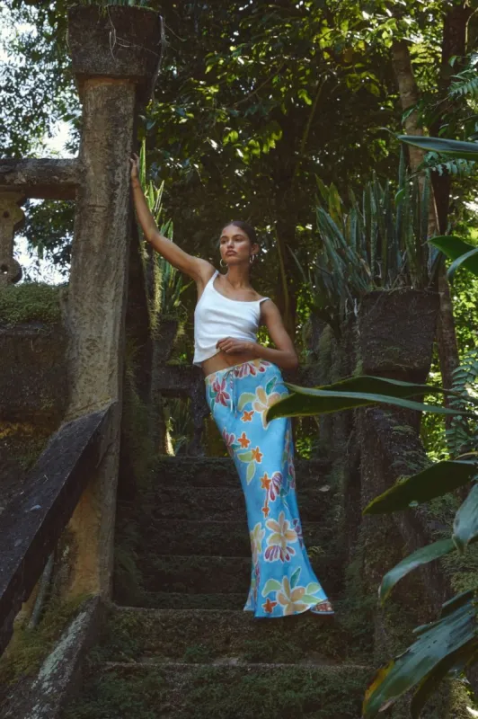 Agnes Bias Cut Maxi Skirt Lailani sold by Verge Girl