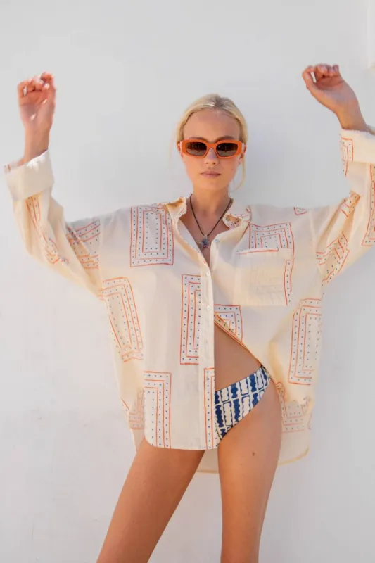 VRG GRL Solita Linen Shirt // El Cosmico sold by Verge Girl