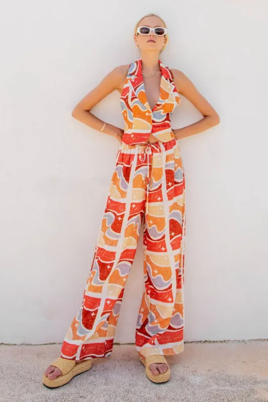 VRG GRL Athena Linen Pants // Sunset Hour sold by Verge Girl