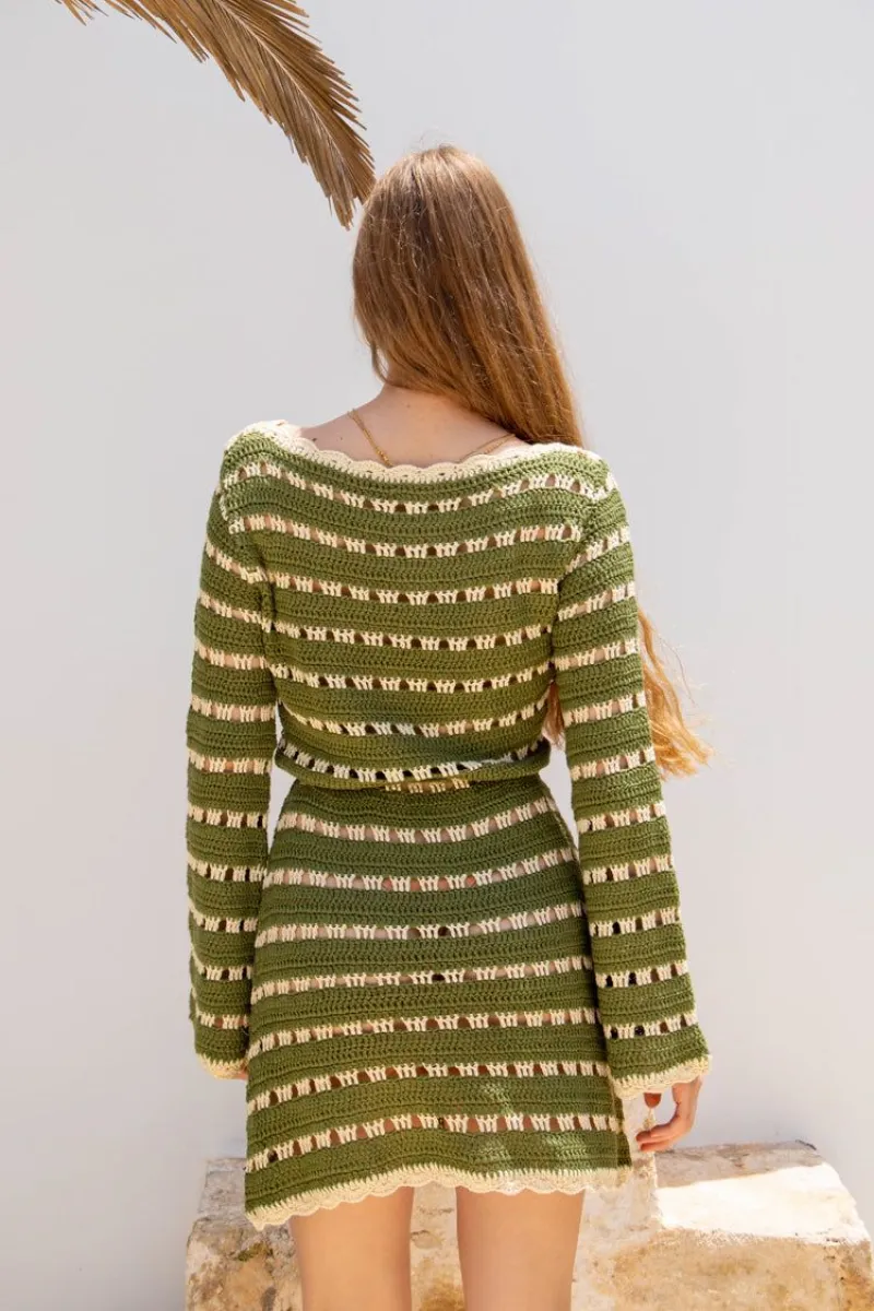 vrg grl myra crochet dress Myra Crochet Mini Dress Apricot