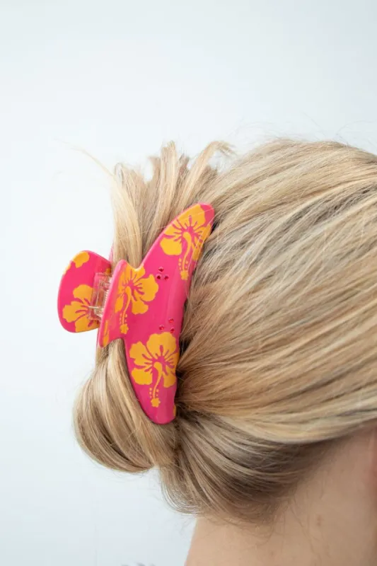 Girl Of The Season Hair Clip Fuschia sold by Verge Girl