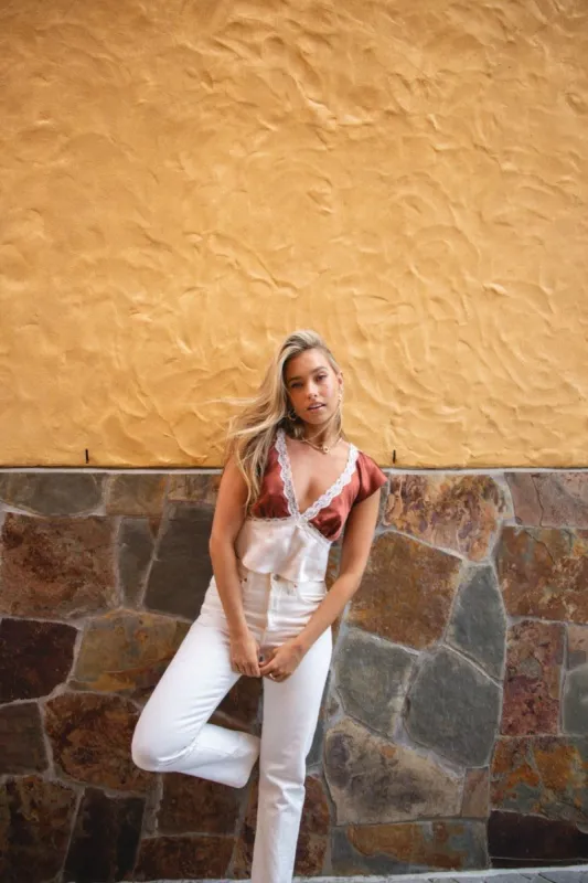 VRG GRL Deja Vu Lace Top // Brown sold by Verge Girl