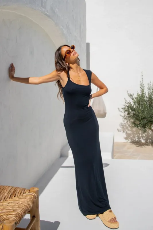 VRG GRL Giovanna Maxi Dress // Black sold by Verge Girl