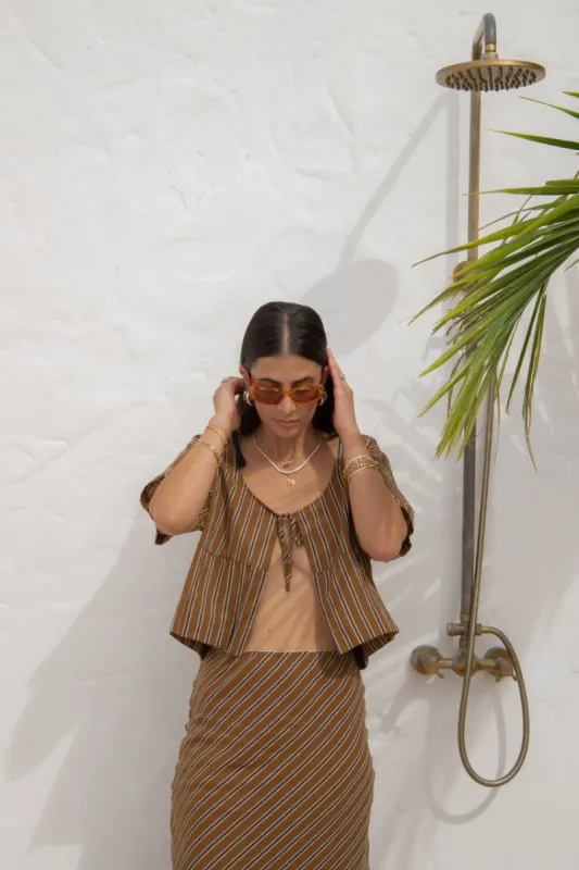 VRG GRL The Sea & I Smock Top // Stripe sold by Verge Girl