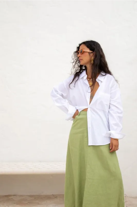 VRG GRL Santomà Button Up Shirt // White sold by Verge Girl