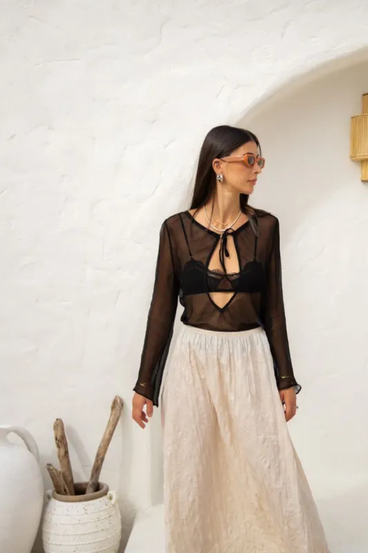 VRG GRL Celebrate Beauty Bias Cut Top // Black sold by Verge Girl