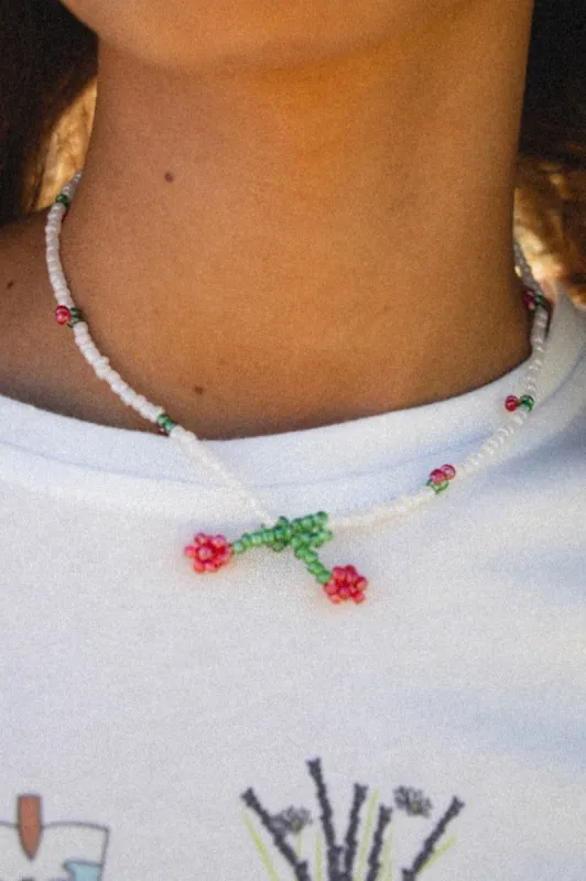 Cherry Choker // White sold by Verge Girl