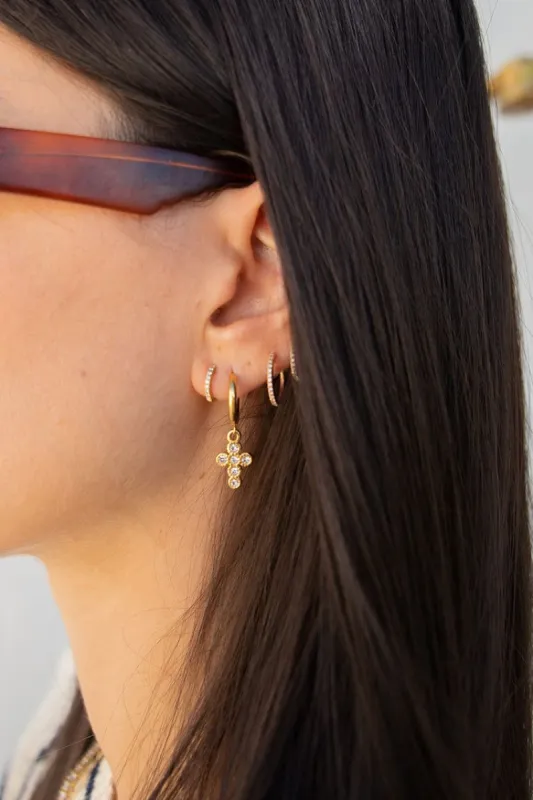 Divine Cross Earrings // Gold sold by Verge Girl