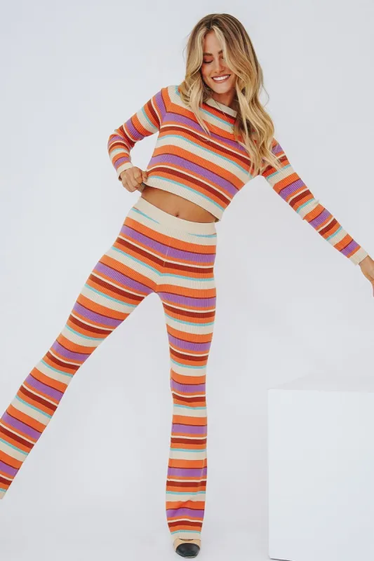 London Strolls Stripe Knit Top Multi made by Verge Girl