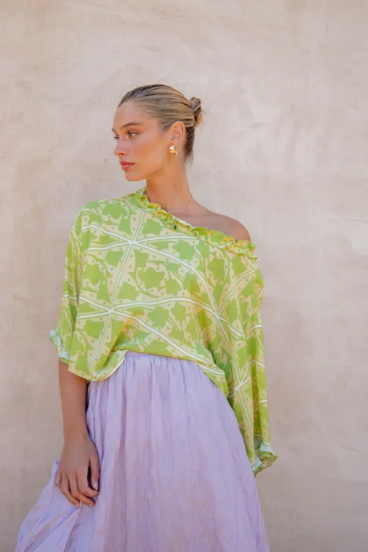 Desert Orchid Tunic Top Lime sold by Verge Girl