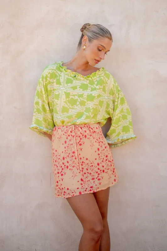 The Way To San Jose Bias Cut Mini Skirt Alila sold by Verge Girl