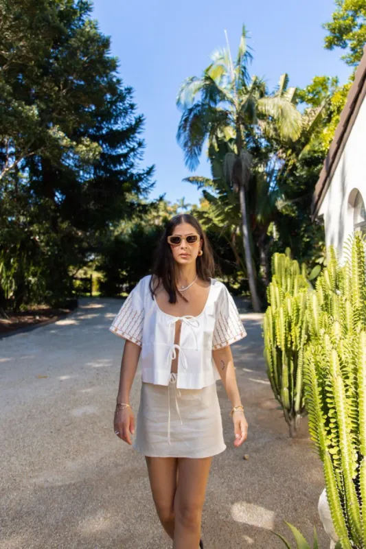 VRG GRL Zuma Smock Top // White sold by Verge Girl