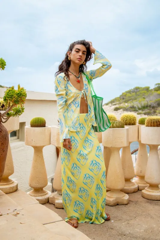 VRG GRL Euphoric Bias Cut Maxi Skirt // Solis sold by Verge Girl