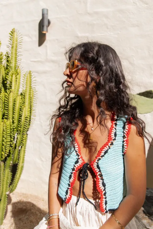 VRG GRL La Rêve Crochet Top // Sky sold by Verge Girl