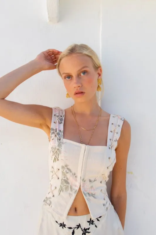 De La Rose Top Natural sold by Verge Girl