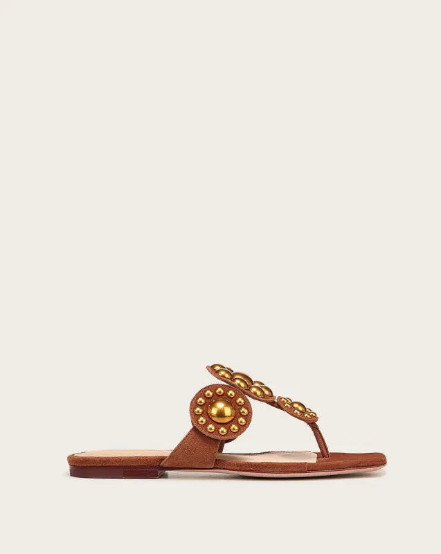 Minari Embellished Flat Sandal sold by Veronica Beard