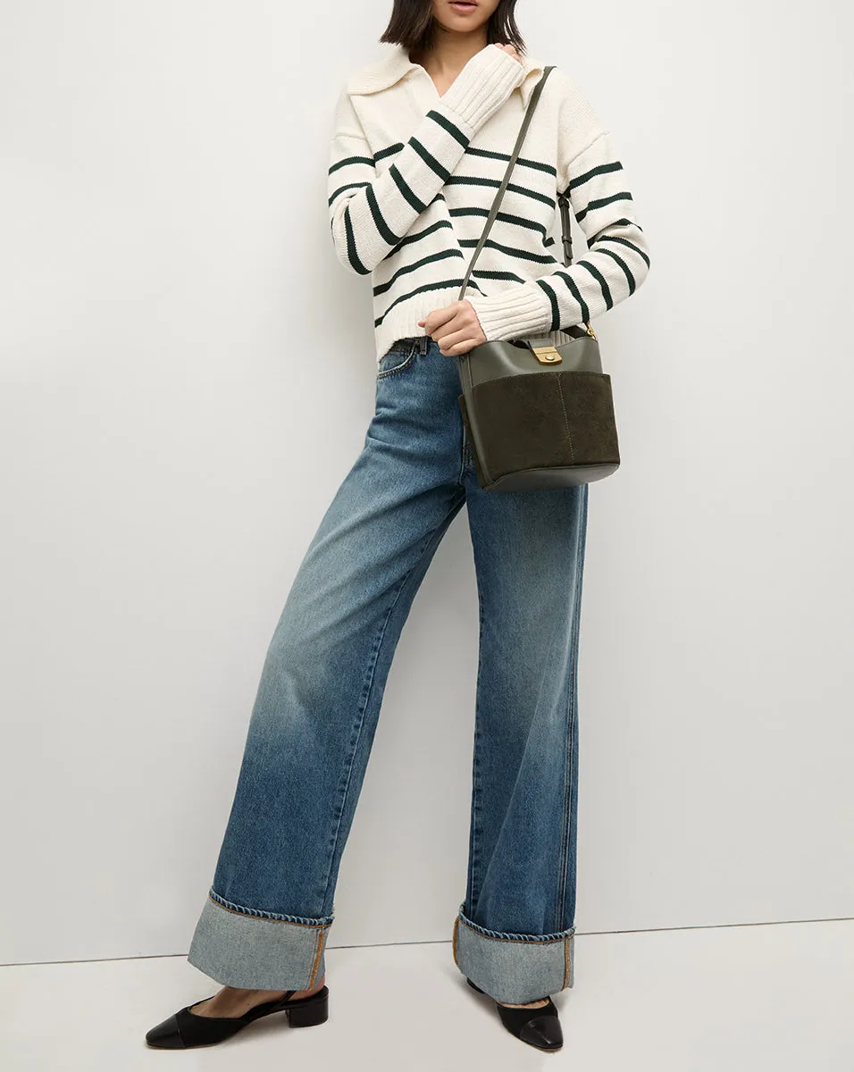 Small Crest Lock Suede Bucket Bag sold by Veronica Beard product image thumbnail 2