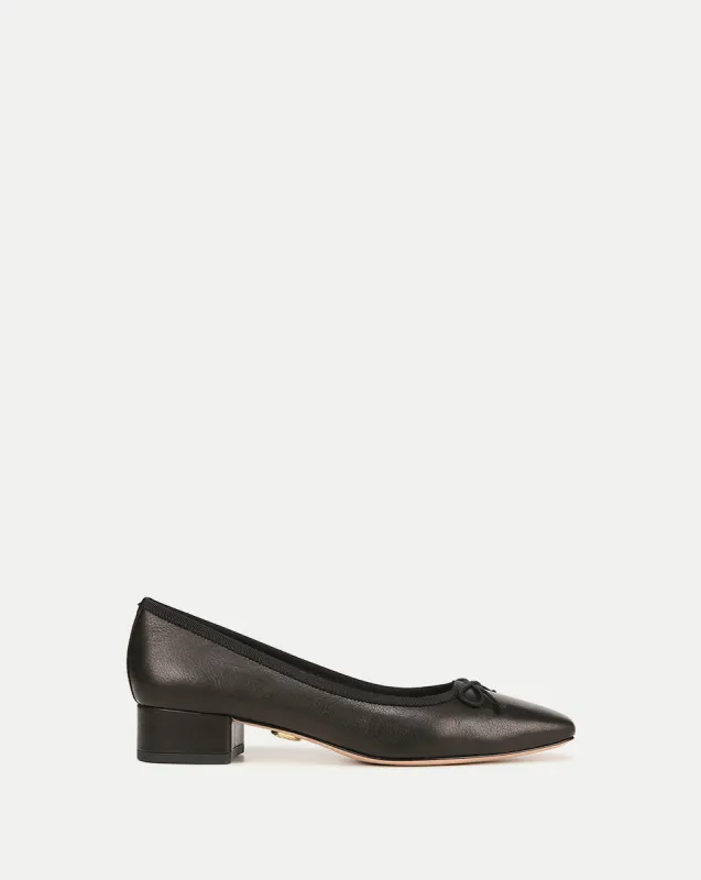 Cecile Leather Ballet Pump sold by Veronica Beard