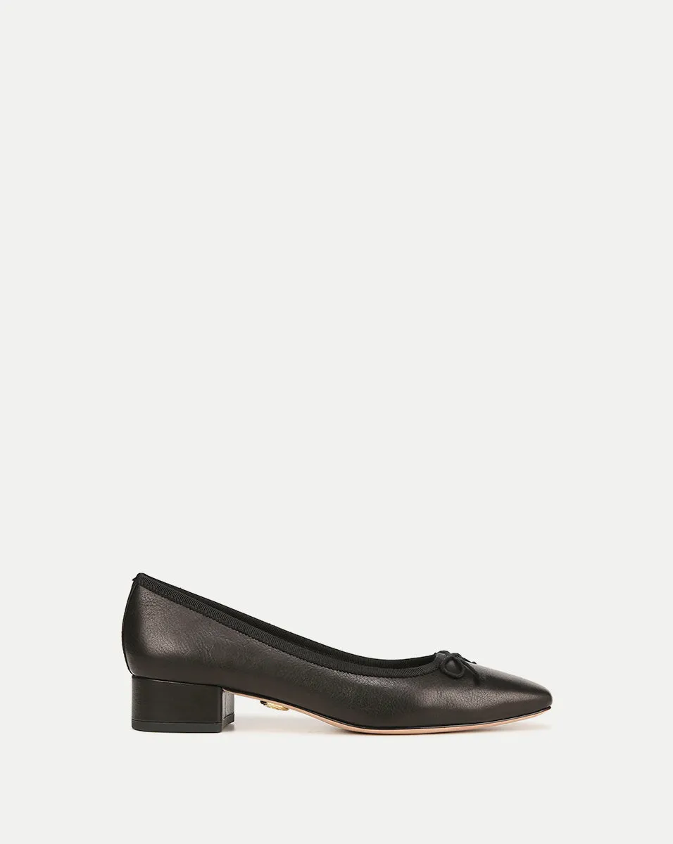 Cecile Leather Ballet Pump sold by Veronica Beard