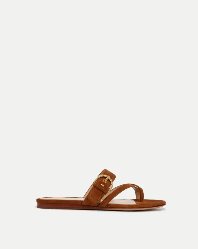 Salva Suede Crisscross Sandal sold by Veronica Beard