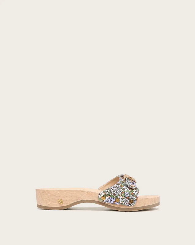 Original Printed-Canvas Slide Sandal made by Veronica Beard