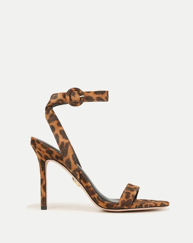 Darcelle Leopard Ankle-Strap Stiletto Heel sold by Veronica Beard