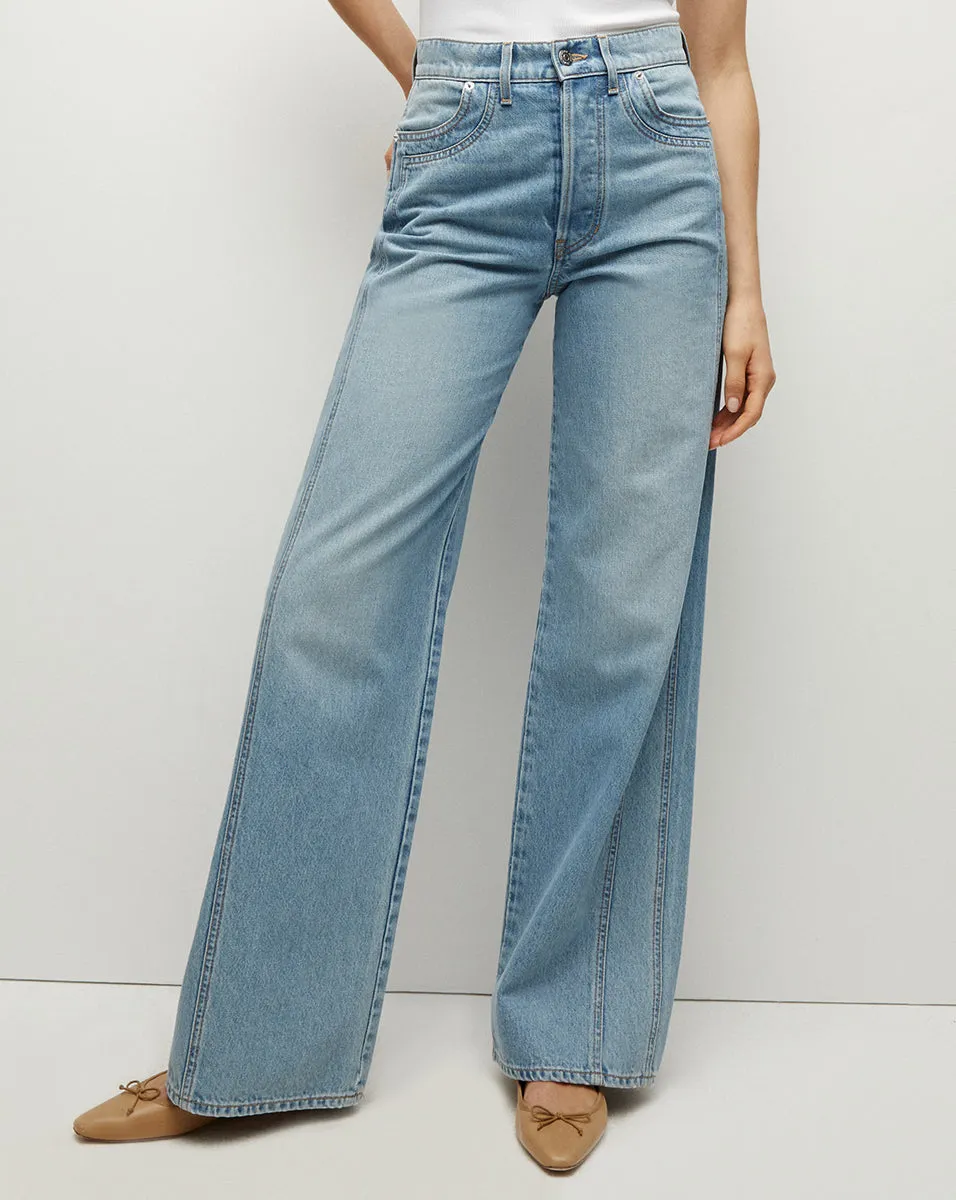 Taylor Double-Seam Wide-Leg Jean sold by Veronica Beard product image thumbnail 2