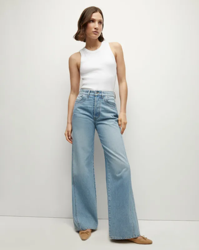 Taylor Double-Seam Wide-Leg Jean sold by Veronica Beard