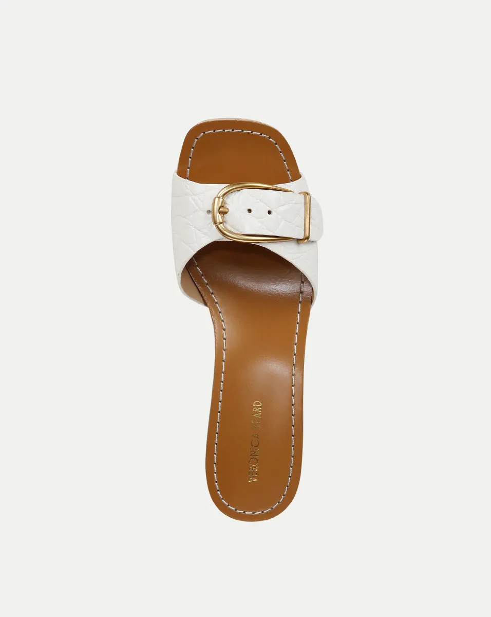 Dallas Croc-Embossed Leather Sandal sold by Veronica Beard product image thumbnail 3