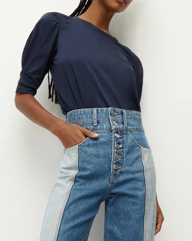 Jessa Puff-Sleeve Cotton Tee sold by Veronica Beard