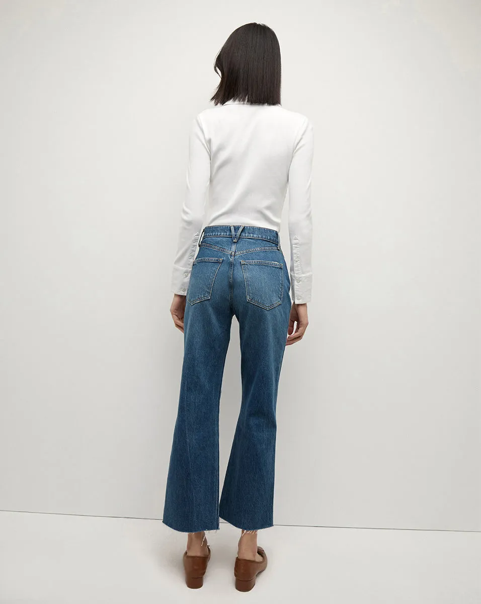 Dylan Raw Hem Straight-Leg Jean sold by Veronica Beard product image thumbnail 4