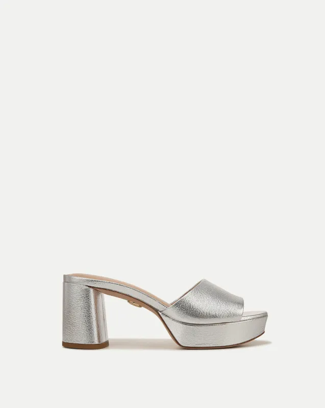 Dali Metallic Leather Platform Sandal sold by Veronica Beard