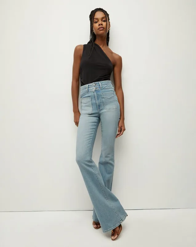 Beverly Skinny-Flare Jean | Curved Back Yoke sold by Veronica Beard