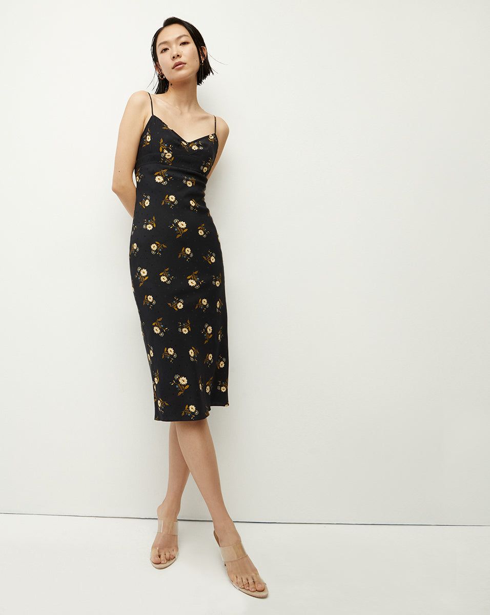 Shara Floral Stretch-Silk Dress sold by Veronica Beard