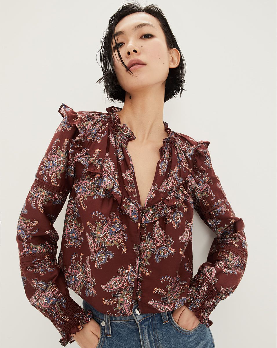 Hopkins Paisley Top sold by Veronica Beard