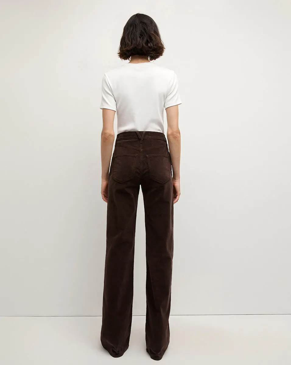 Crosbie Corduroy Slim Wide-Leg Pant sold by Veronica Beard product image thumbnail 4